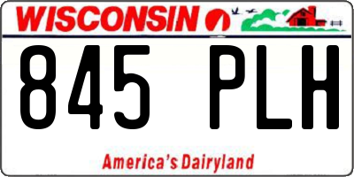 WI license plate 845PLH