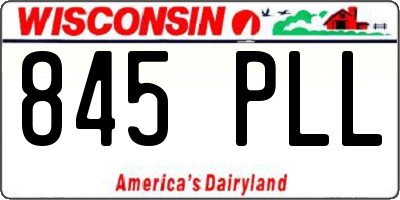WI license plate 845PLL