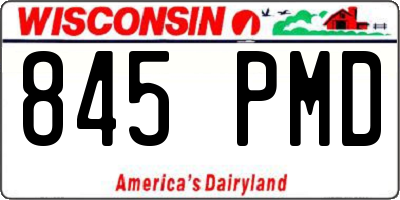 WI license plate 845PMD