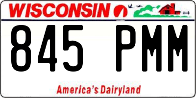 WI license plate 845PMM