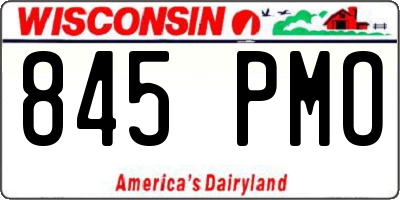 WI license plate 845PMO