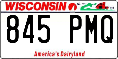 WI license plate 845PMQ