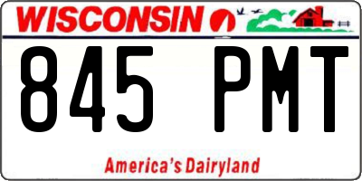 WI license plate 845PMT