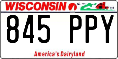 WI license plate 845PPY