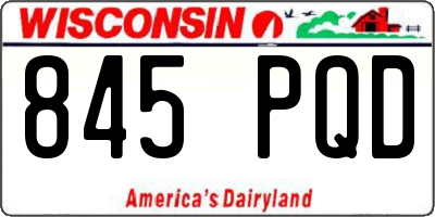 WI license plate 845PQD