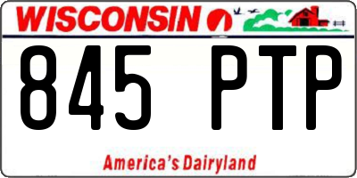 WI license plate 845PTP