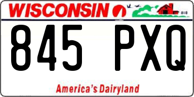 WI license plate 845PXQ