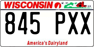 WI license plate 845PXX