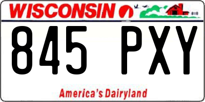 WI license plate 845PXY
