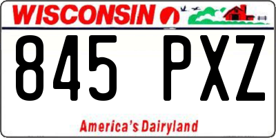 WI license plate 845PXZ