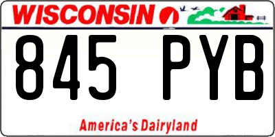 WI license plate 845PYB
