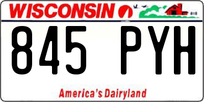 WI license plate 845PYH
