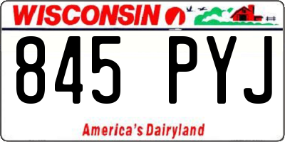 WI license plate 845PYJ
