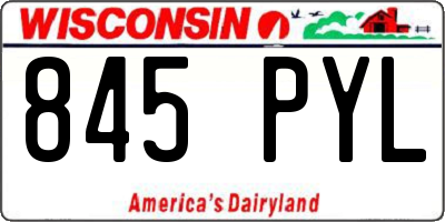 WI license plate 845PYL