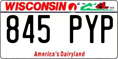 WI license plate 845PYP