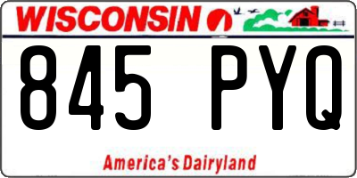 WI license plate 845PYQ