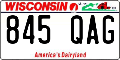 WI license plate 845QAG