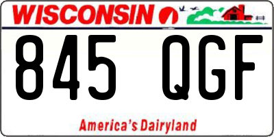 WI license plate 845QGF