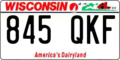 WI license plate 845QKF