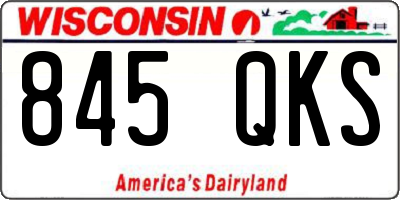 WI license plate 845QKS
