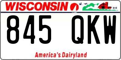WI license plate 845QKW