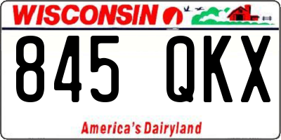 WI license plate 845QKX