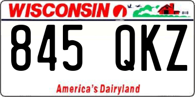 WI license plate 845QKZ