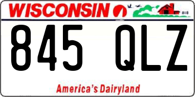 WI license plate 845QLZ