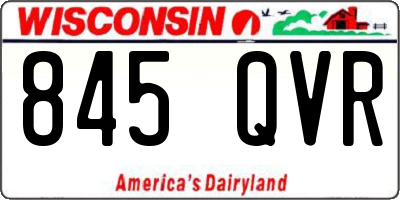 WI license plate 845QVR