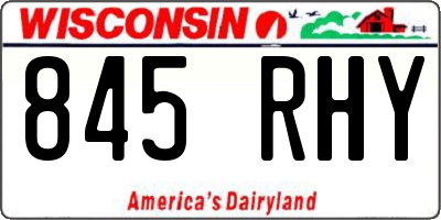 WI license plate 845RHY