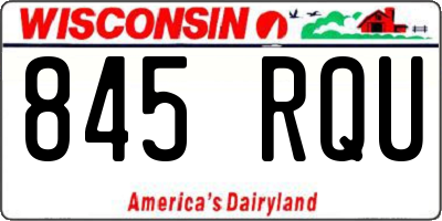 WI license plate 845RQU