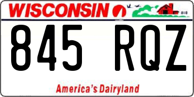 WI license plate 845RQZ