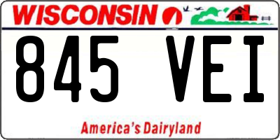 WI license plate 845VEI