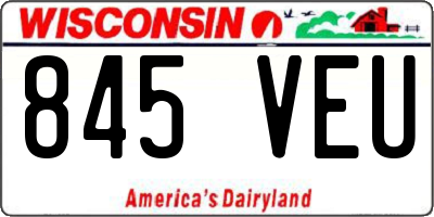 WI license plate 845VEU