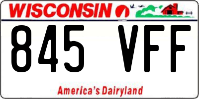WI license plate 845VFF