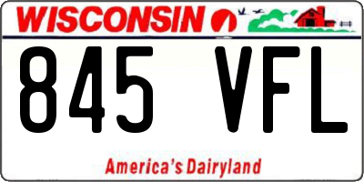 WI license plate 845VFL