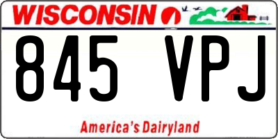 WI license plate 845VPJ
