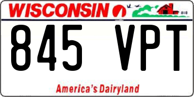 WI license plate 845VPT