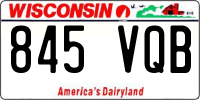 WI license plate 845VQB