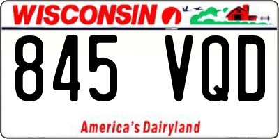 WI license plate 845VQD