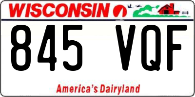 WI license plate 845VQF