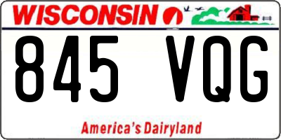 WI license plate 845VQG