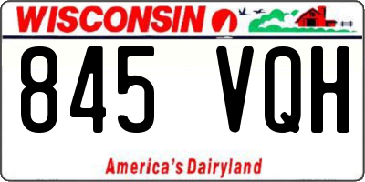 WI license plate 845VQH
