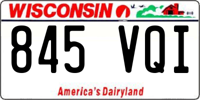 WI license plate 845VQI