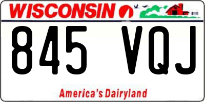 WI license plate 845VQJ
