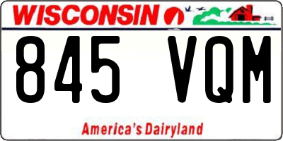 WI license plate 845VQM
