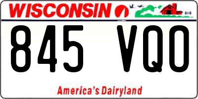 WI license plate 845VQO