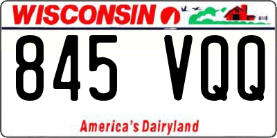 WI license plate 845VQQ