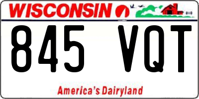 WI license plate 845VQT