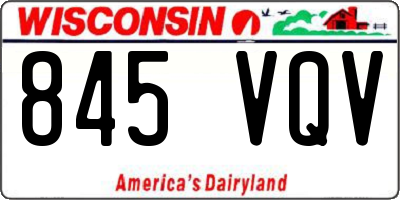 WI license plate 845VQV